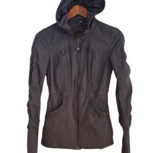 Lululemon Dance Studio Jacket Reversible Gray Size 6 Women's Pockets LIKE NEW